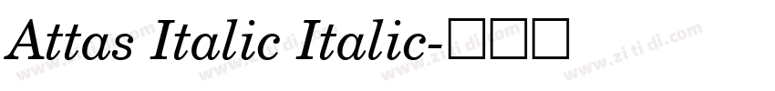 Attas Italic Italic字体转换